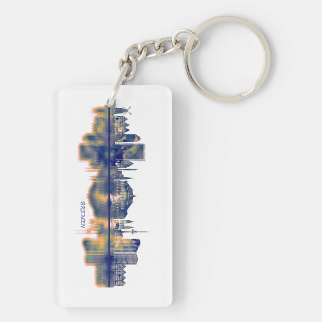 Bremen Skyline Key Ring (Back)