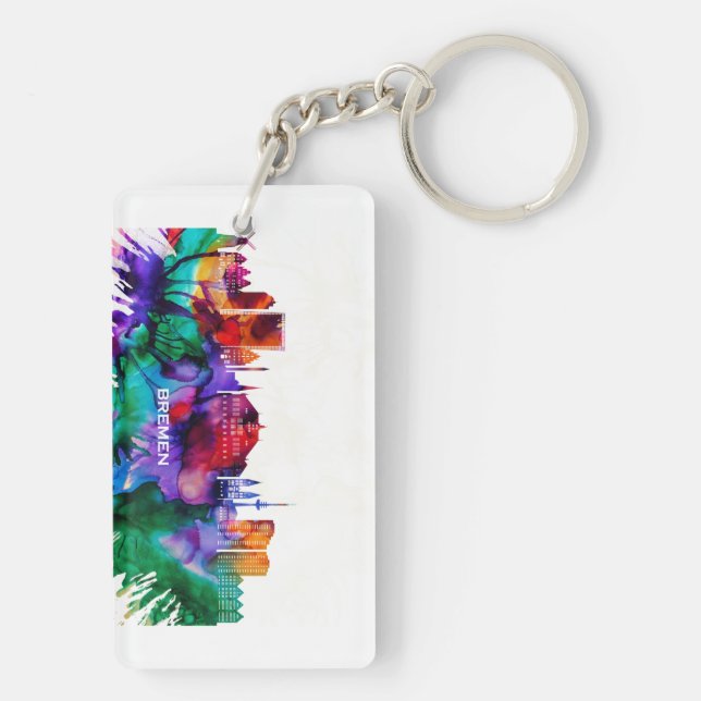Bremen Skyline Key Ring (Back)