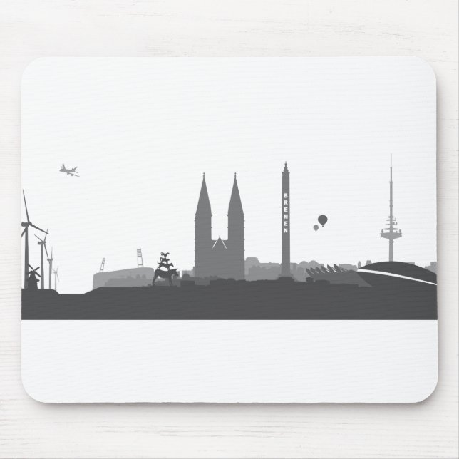 Bremen Skyline Mouse Pad (Front)