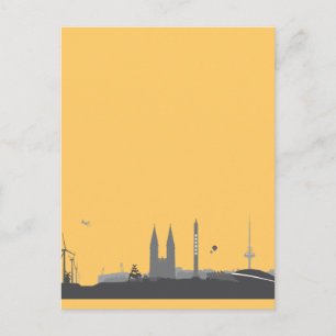 Bremen Skyline Postkarte Postcard