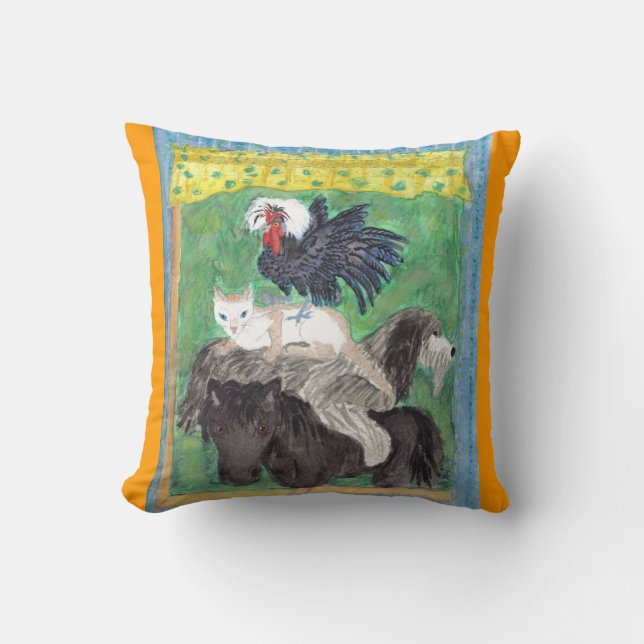 Bremen Town Musicians Cushion (Front)