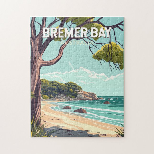 Bremer Bay Australia Travel Art Vintage Jigsaw Puzzle (Vertical)