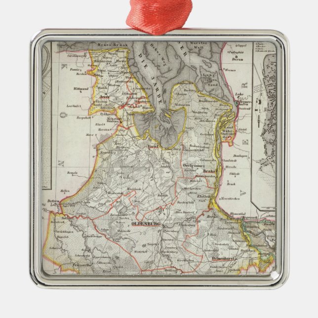 Bremerhaven Germany Metal Tree Decoration (Front)