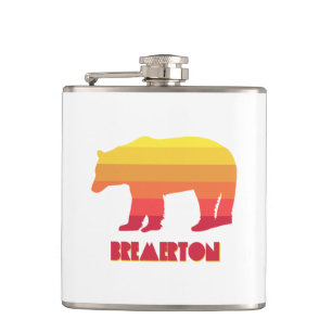 Bremerton Washington Rainbow Bear Hip Flask