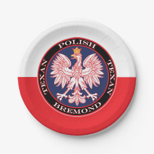 Bremond Round Polish Texan Paper Plate