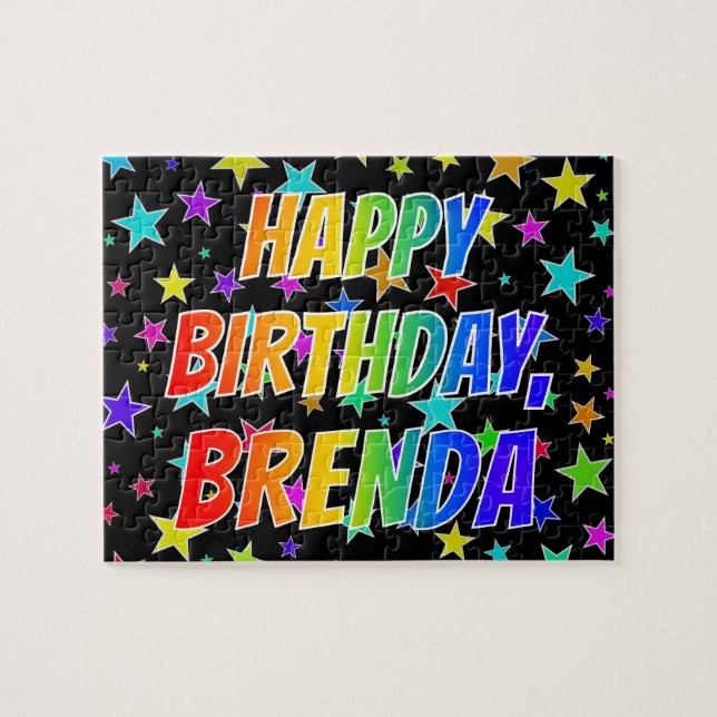 "BRENDA" First Name, Fun "HAPPY BIRTHDAY" Jigsaw Puzzle (Horizontal)