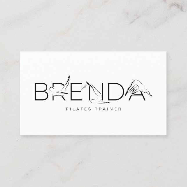 BRENDA Name Pilates Instructor  Business Card (Front)