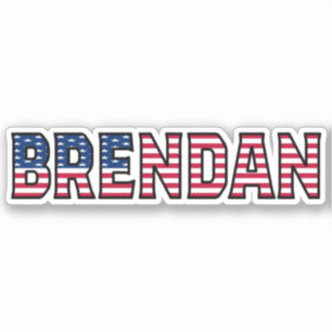 Brendan Name Vorname USA Sticker Stickerset