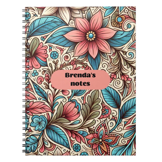 Brenda's Notes Floral Notebook (Front)