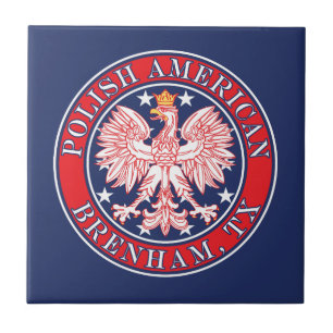 Brenham Texas Polish American Eagle Ceramic Tile