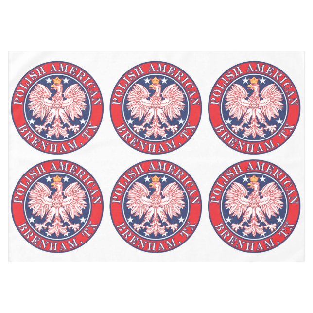 Brenham Texas Polish American Eagle Tablecloth (Front (Horizontal))