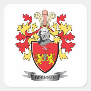 Brennan Coat of Arms Square Sticker