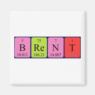 Brent periodic table name magnet
