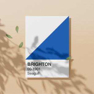 Brentford Bee Blue and White - Full Width Poster