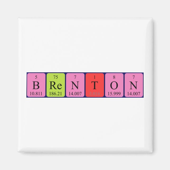 Brenton periodic table name magnet (Front)