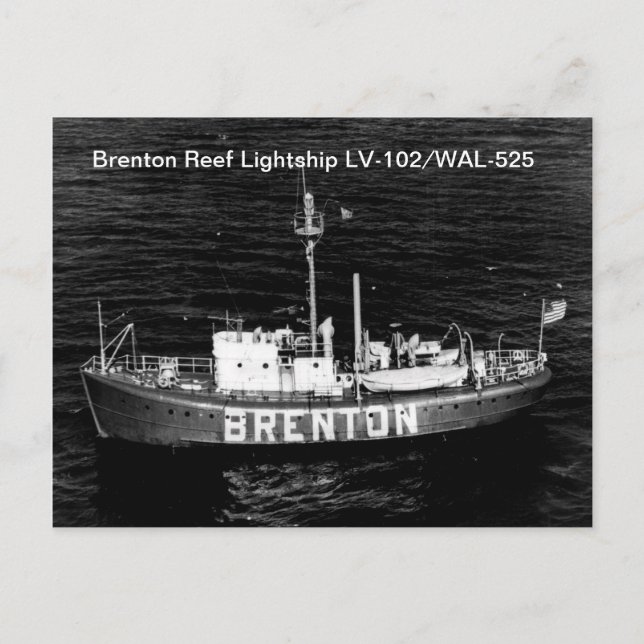 Brenton Reef Lightship LV-102/WAL-525 Postcards (Front)