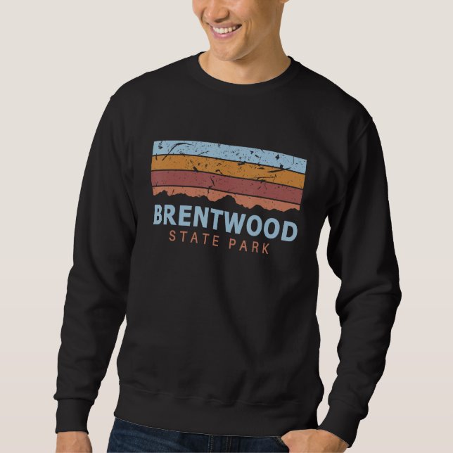 Brentwood State Park New York Retro Cool Sweatshirt (Front)