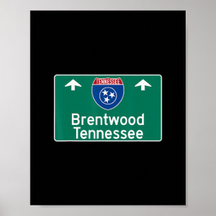 Brentwood Tennessee Interstate Highway Vacation So Poster