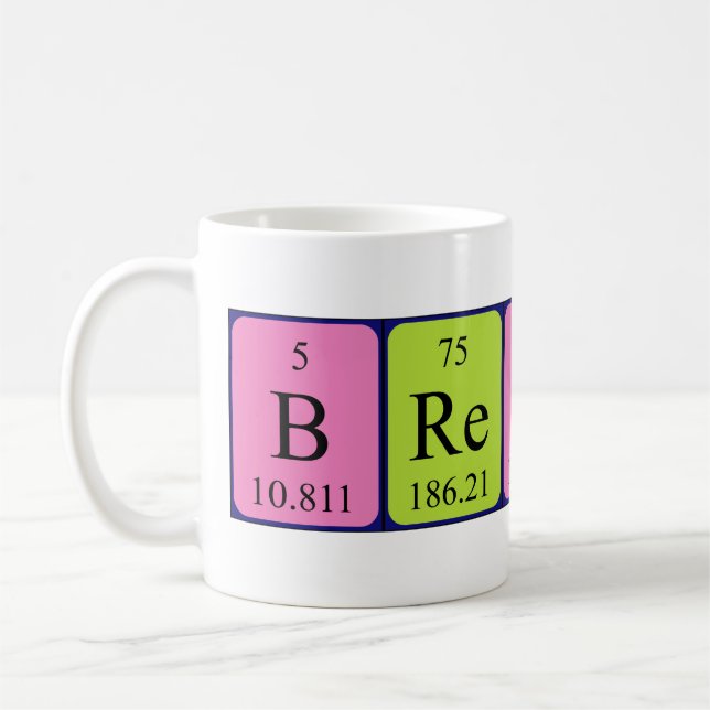 Breonna periodic table name mug (Left)