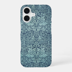 Brer Rabbit by William Morris Blue Textile Pattern iPhone 16 Case