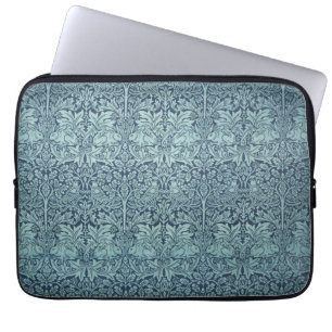 Brer Rabbit by William Morris Blue Textile Pattern Laptop Sleeve