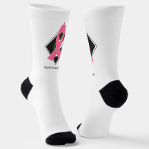 Brest Cancer High-Performance Athletic Crew Sock