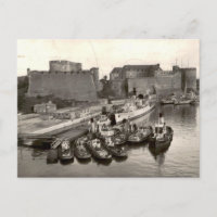 Brest Castle Harbor Vintage Tugboats