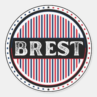 Brest City Pride Emblem – French Identity Classic Round Sticker