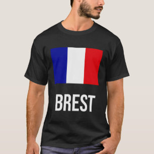 Brest French Flag City Vacation Roots France T-Shirt