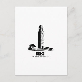 Brest  Monument Naval  Affiche Vintage Bretagne  D Postcard