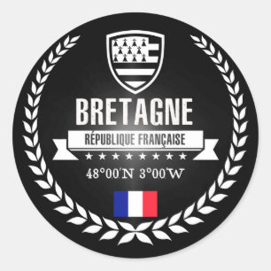 Bretagne Classic Round Sticker
