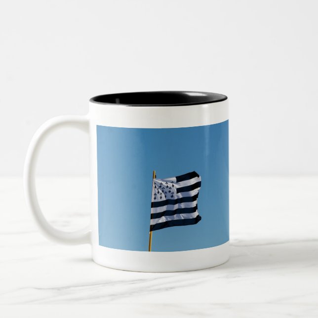 Breton flag Two-Tone coffee mug (Left)