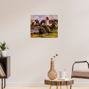 Breton Landscape Church and Orchard Poster