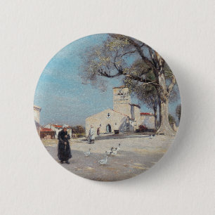 Breton Landscape Village Architecture 6 Cm Round Badge