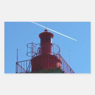 Breton lighthouse rectangular sticker