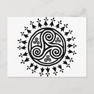Breton triskel & hermines postcard