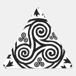 Breton triskel & hermines triangle sticker
