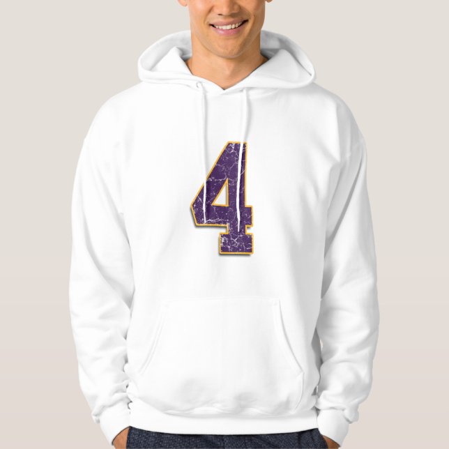 Brett Favre custom Vikings #4 Hooded Sweatshirt (Front)