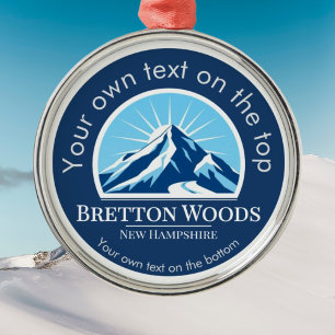 Bretton Woods New Hampshire ski medal Ornament