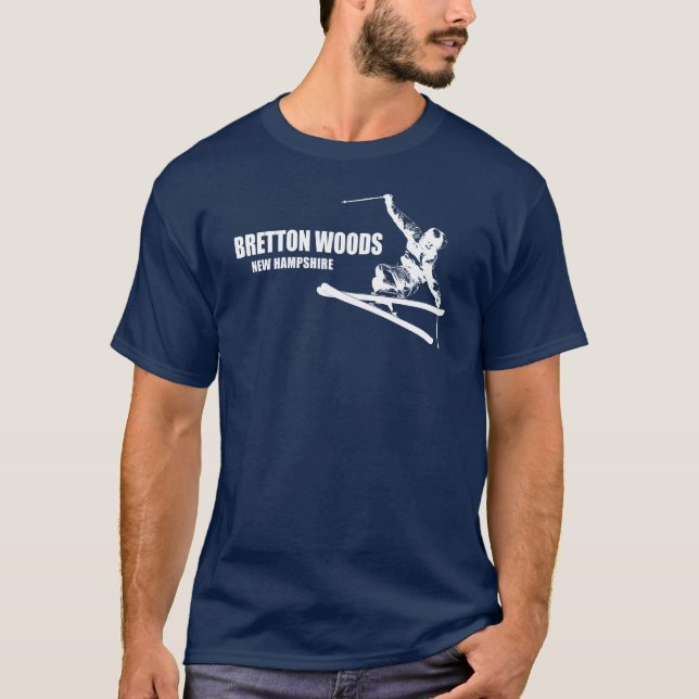Bretton Woods New Hampshire Skier T-Shirt (Front)