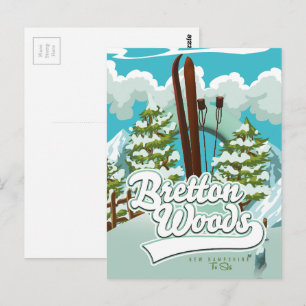 Bretton Woods New Hampshire To Ski Postcard