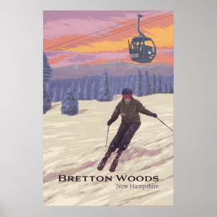 Bretton Woods Ski Resort Travel Poster