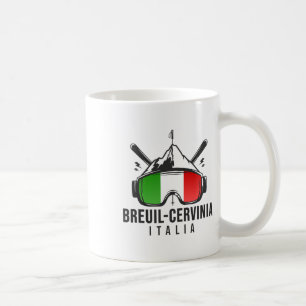 Breuil-cervinia Ski Resort Retro Skiing Coffee Mug