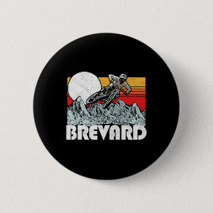 Brevard Carolina Mountain Biking Vintage Retro 80s 6 Cm Round Badge
