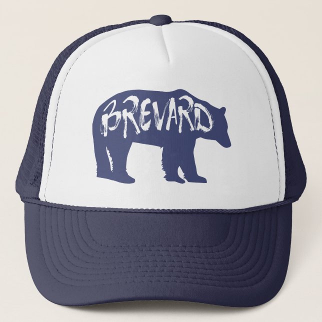 Brevard North Carolina Bear Trucker Hat (Front)