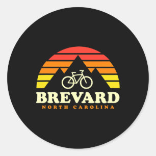 Brevard North Carolina Mountain Biking Mtb Trails Classic Round Sticker