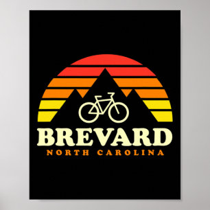 Brevard North Carolina Mountain Biking Mtb Trails Poster