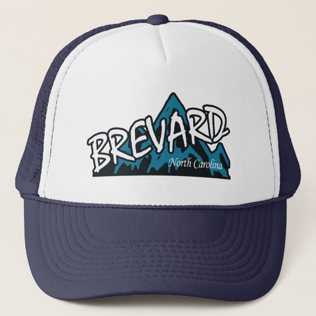 Brevard North Carolina Mountains Trucker Hat (Front)