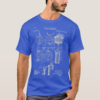 Brevet de brasserie Art de la bire Tableau noir cl T-Shirt