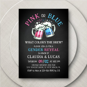 Brew Beer Gender Reveal Invitation